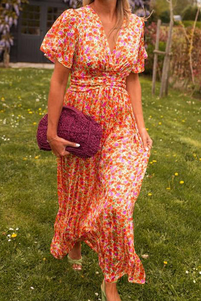 Pauline - Long Dress with Floral Design