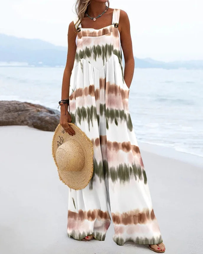 Wide Leg Printed Jumpsuit