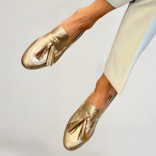 Sophie™ | Gold Ladies' Moccasins