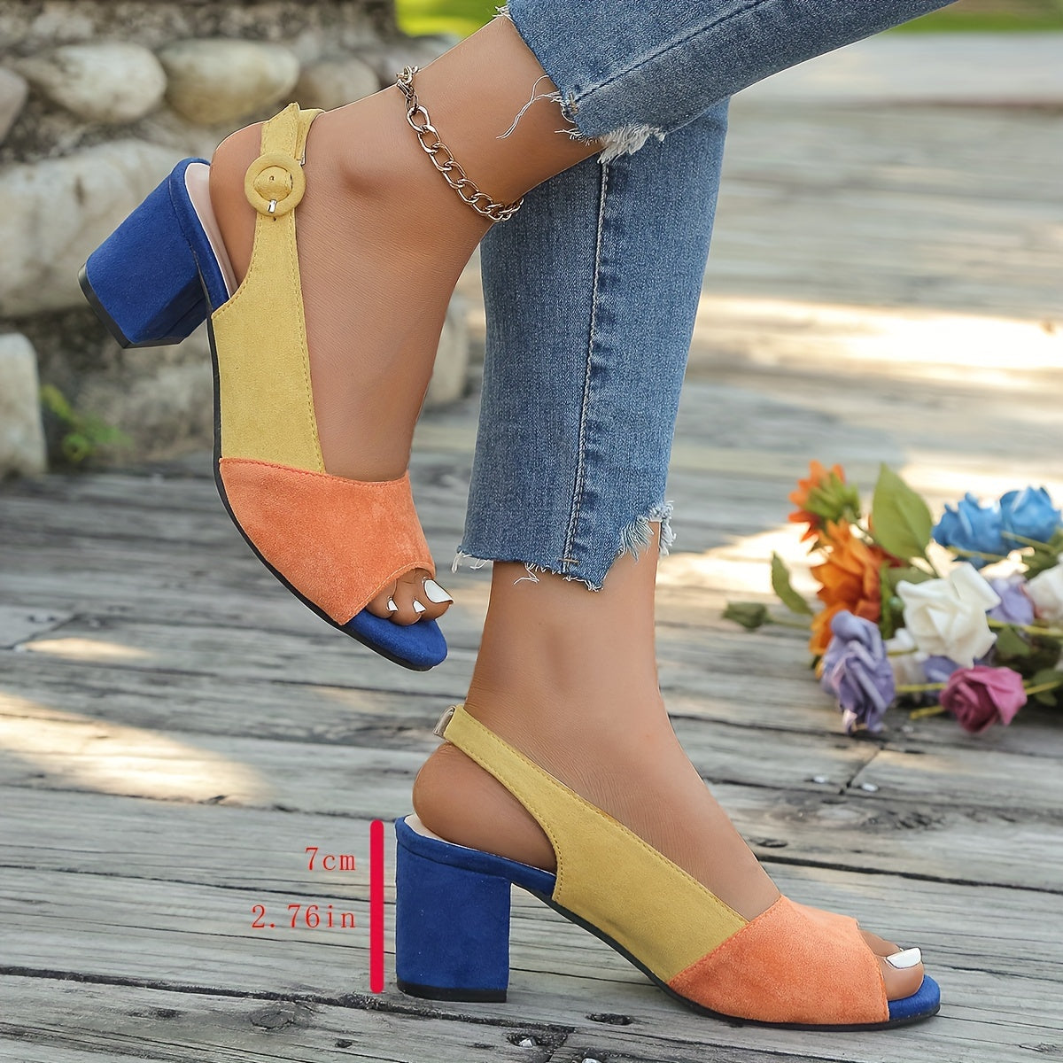 Zuri™ Colourblock Slingback Heels