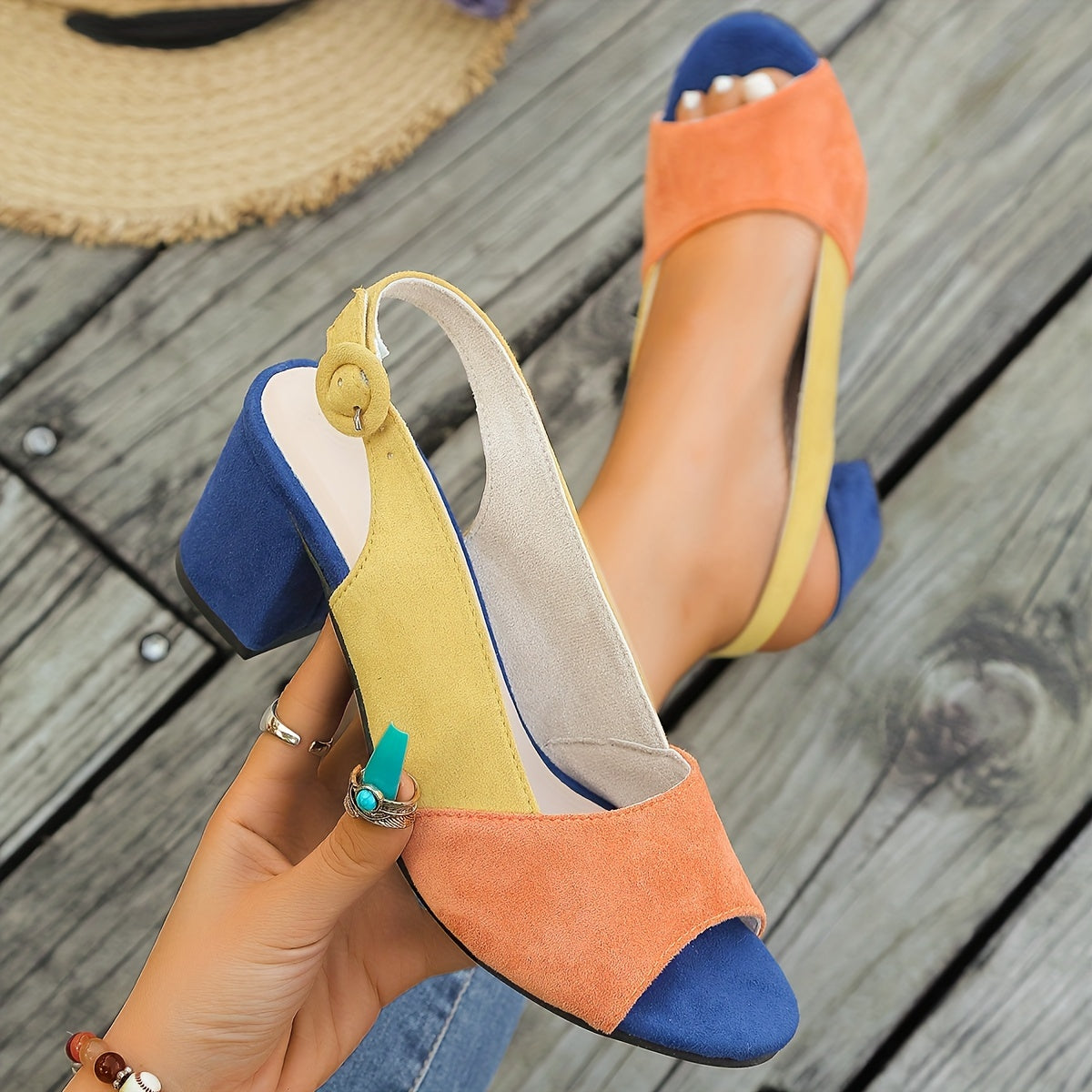Zuri™ Colourblock Slingback Heels