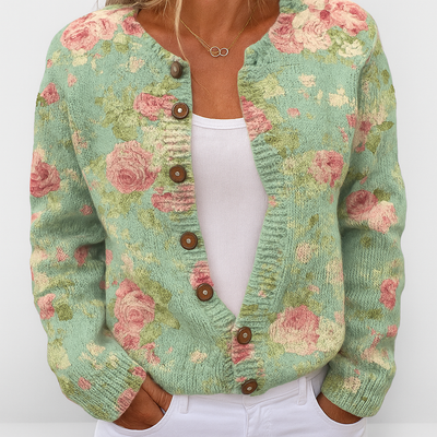 Alina | Women’s Floral Knit Cardigan | Versatile Fit