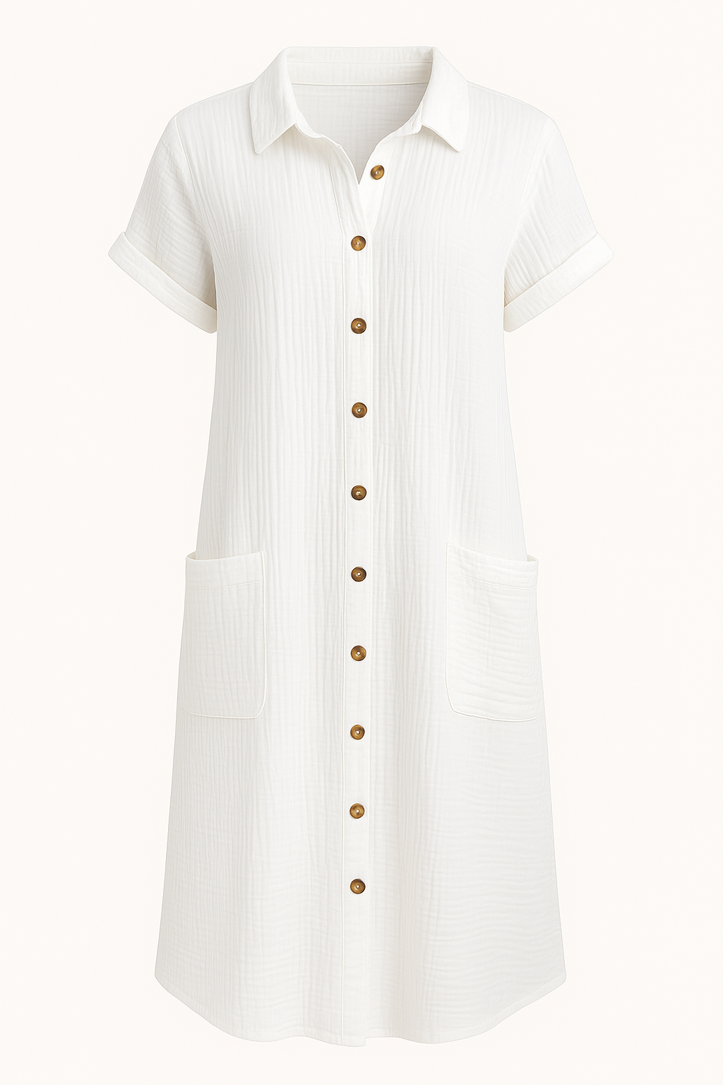 Marisol - Tummy-Friendly button-front shirt dress