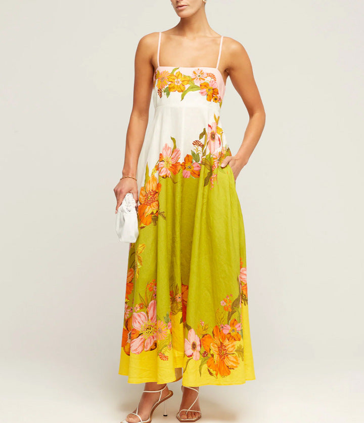 Floral Print Strappy Dress